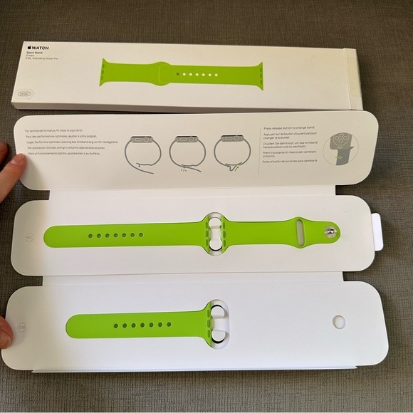 NWT Original Apple Watch Series 9 8 7 SE 38MM 40mm 41MM in Green Sport Band - Picture 5 of 10
